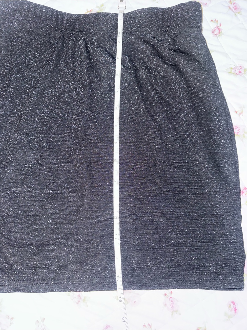 SHEIN Black Sparkle Stretch Mini Skirt - Picture 3 of 5